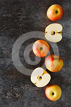 Apples on a grunge background