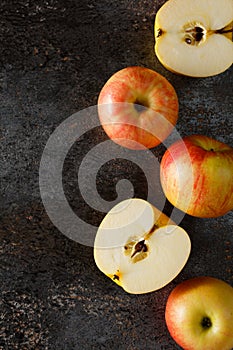 Apples on a grunge background