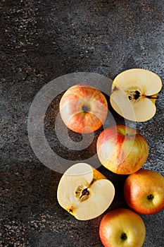 Apples on a grunge background