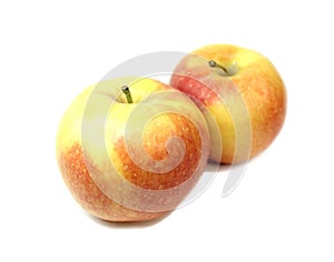 Apples isolated on a white background. Ripe fresh fruit.