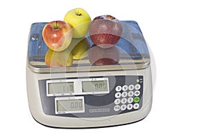 Apples on produce scale