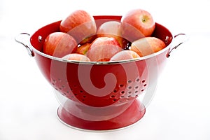 Apples in a Red Colander