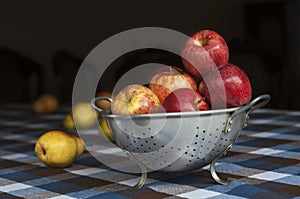 Apples on a rustic table