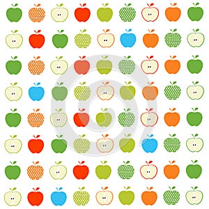 Apples seamless pattern