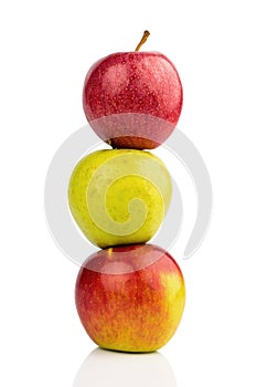 Apples on a white background