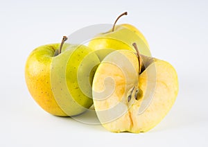 Apples on white background