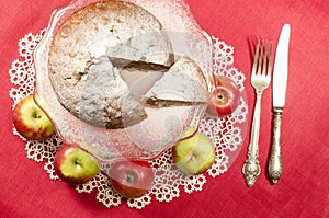Applesauce raisin rum cake for christmas table