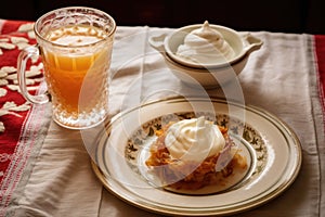 applesauce and sour cream besides plate of latkes