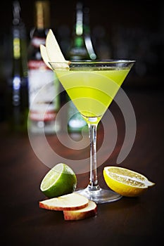 Appletini cocktail photo