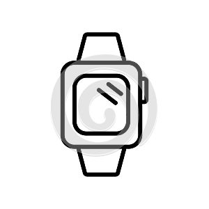 AppleWatch icon vector isolated on white background, AppleWatch