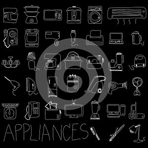 Appliances hand drawn