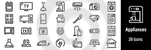 Appliances Web Icons. Vector Set Icons