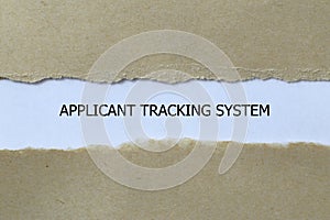 applicant tracking system on white paper