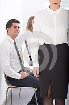 Applicants before aptitude test