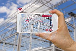 Application of Augmented Reality in Construction Industry Concept Measuring Dimension of Steel Structure
