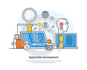 Application development, designing, building and implementing software app process