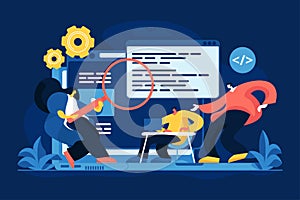 Application development flat vector illustration