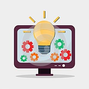 Application development idea concept vector illustration symbol