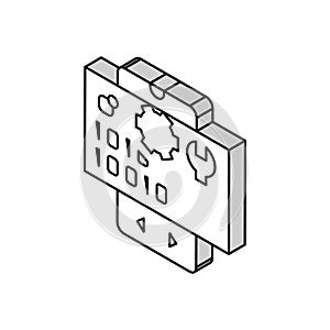 application development isometric icon vector illustration