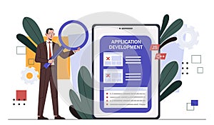 Application development vector concept