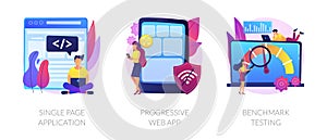 Application development vector concept metaphors.