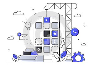 Application development vector concept