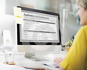 Application For Employment Form Job Concept