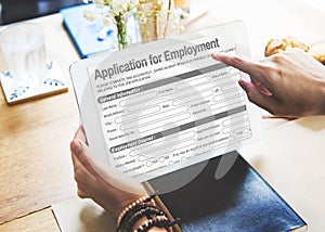 Application For Employment Form Job Concept