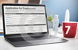 Application For Employment Form Job Concept