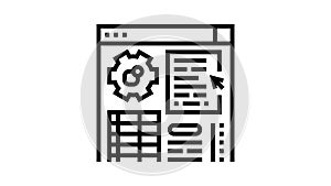 application erp line icon animation