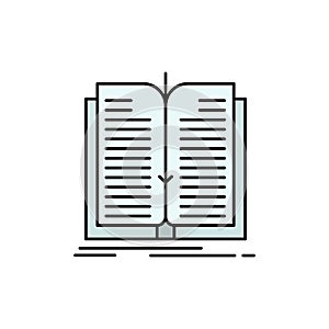 Application, File, Transfer, Book  Flat Color Icon. Vector icon banner Template