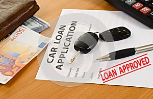 Application form for car loan