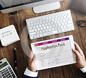 Application Form Employment Document Concept