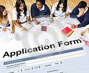 Application Form Information Employment Concept