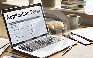 Application Form Information Employment Concept