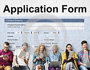 Application Form Information Employment Concept