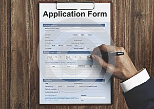 Application Form Information Employment Concept