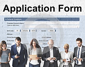 Application Form Information Employment Concept