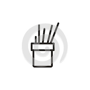 Application, graphic, tools vector icon. Element of design tool for mobile concept and web apps. Thin line icon for