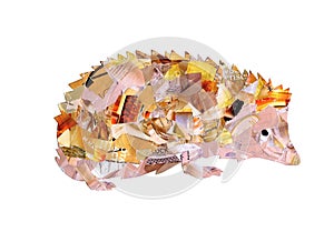 Application `Hedgehog` on a white background. Children`s creativity