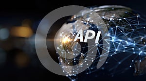 Application interface model: program link, input request, output response, code module, software portal, function