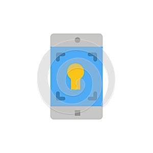 Application, Mobile, Mobile Application, Screen  Flat Color Icon. Vector icon banner Template