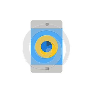 Application, Mobile, Mobile Application, Time  Flat Color Icon. Vector icon banner Template