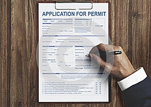 Application for Permit Form Authority Concept