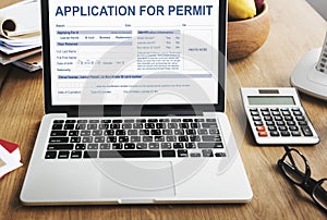 Application for Permit Form Authority Concept