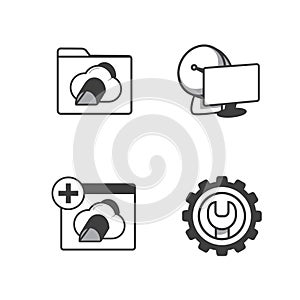 Application program and cloud computing vector icons