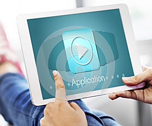 Application Program Icon Apply Career Concept