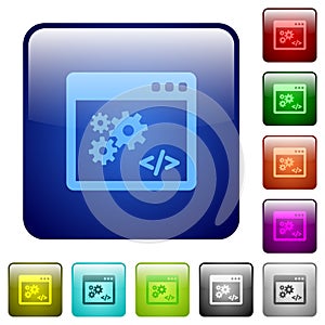 Application programming interface color square buttons