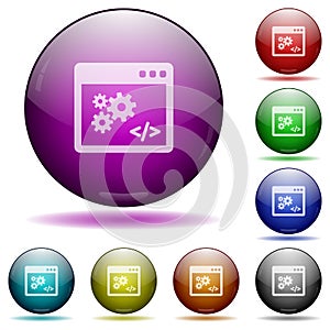 Application programming interface glass sphere buttons
