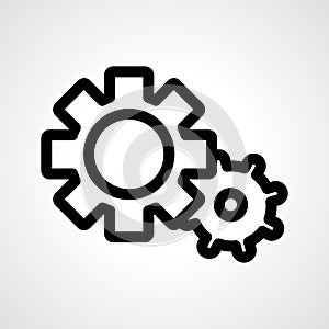 application programming interface line icon. gear isolated simple icon